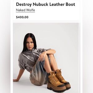 Naked Wolfe Destroy Nubuck Leather Boots